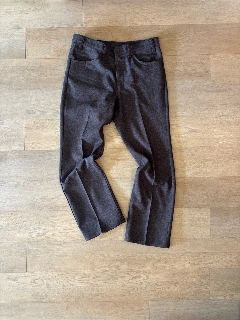 Vintage Levis Pants Mens 34X30 Brown Made in USA 90s Bootcut Western Dacron